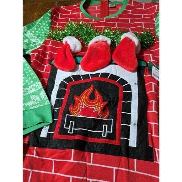 New Small 34/36 Dec 25th Christmas Cheer Union Suit Jump Suit Fill My Stocking - Picture 3 of 10